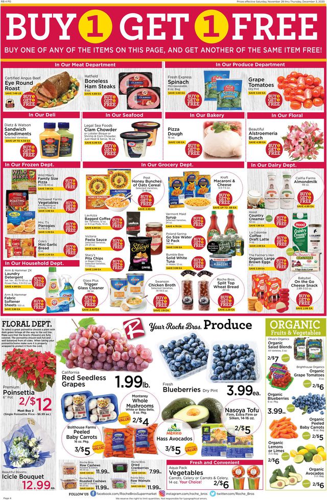 Roche Bros. Supermarkets Ad from 11/28/2020
