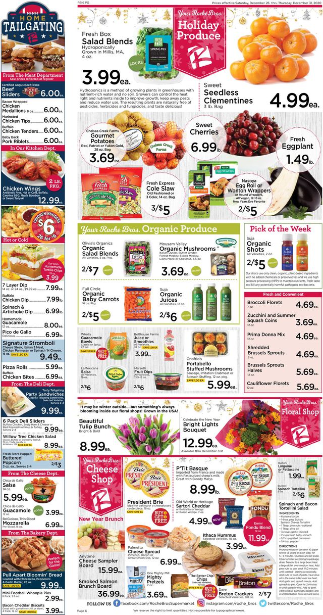 Roche Bros. Supermarkets Ad from 12/26/2020