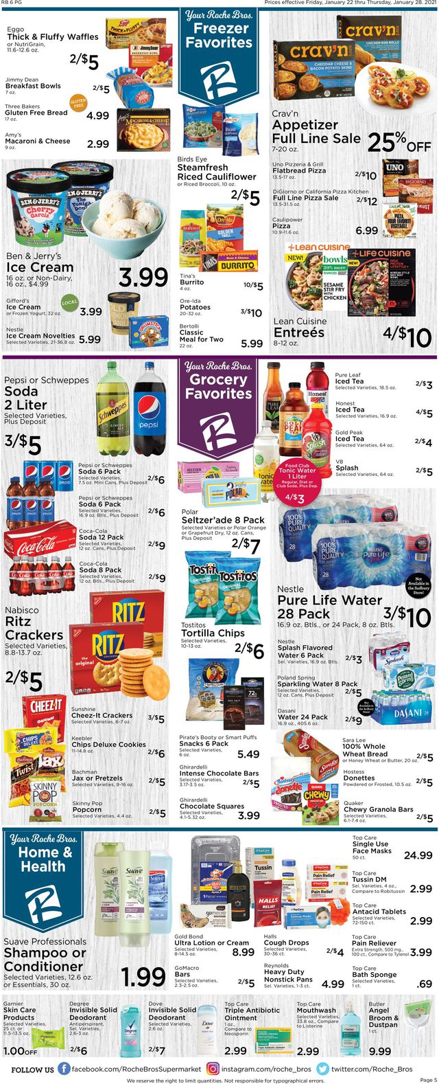 Roche Bros. Supermarkets Ad from 01/22/2021