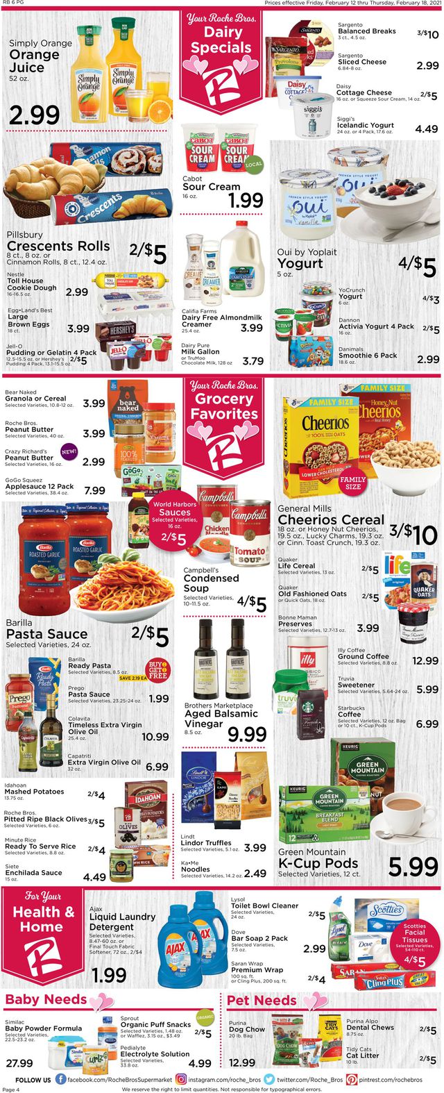 Roche Bros. Supermarkets Ad from 02/12/2021