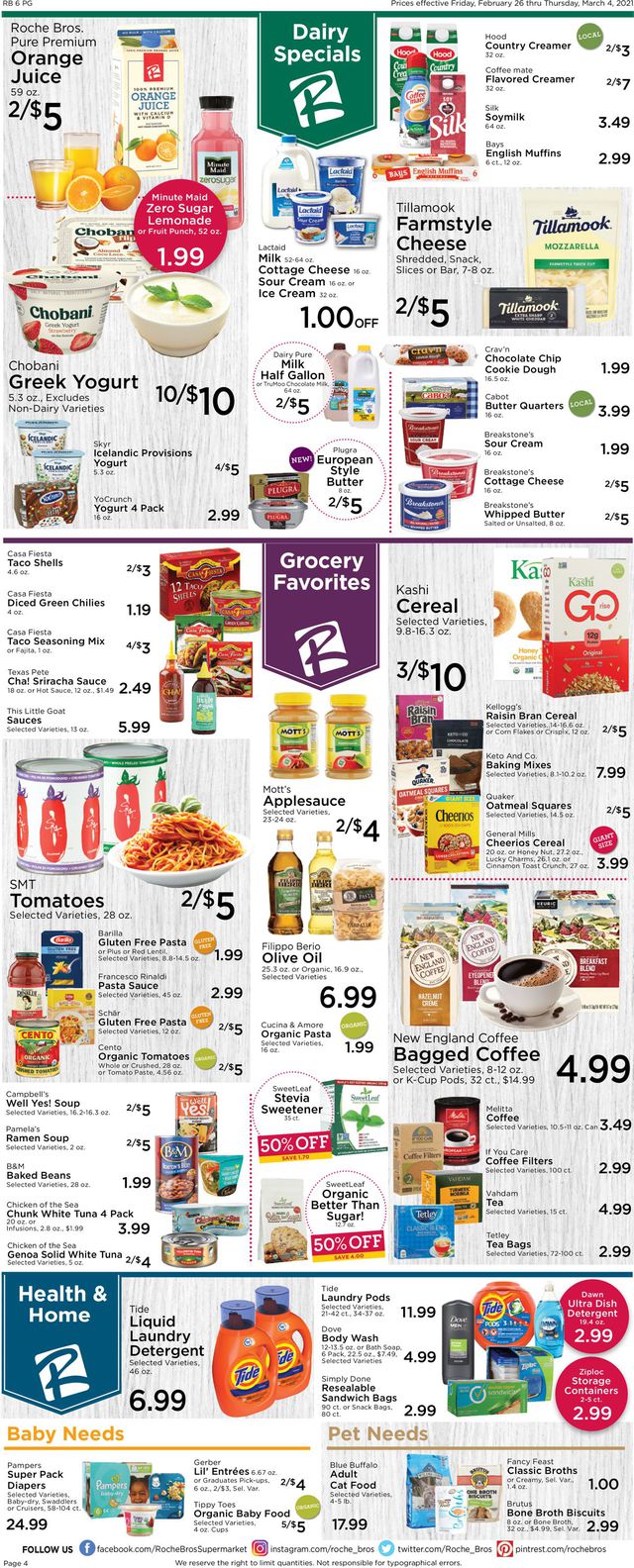 Roche Bros. Supermarkets Ad from 02/26/2021