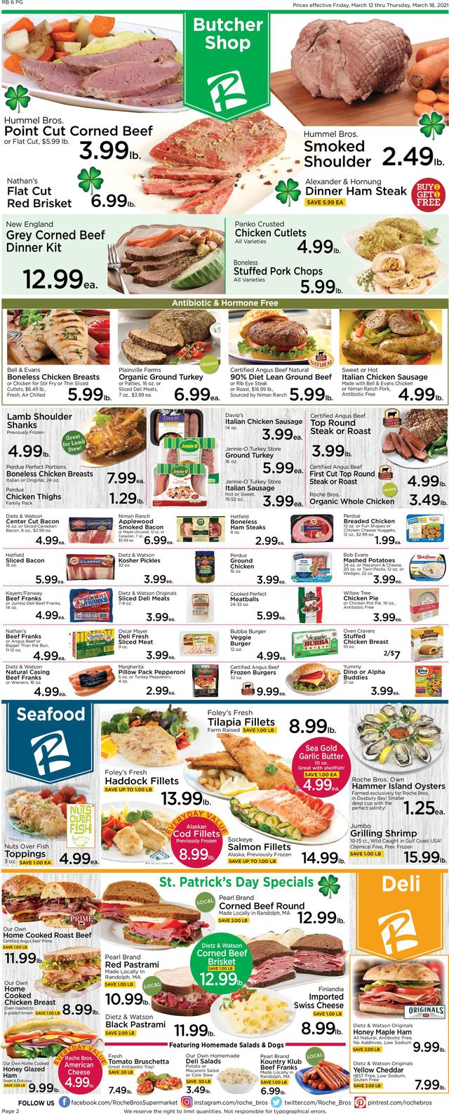 Roche Bros. Supermarkets Ad from 03/12/2021