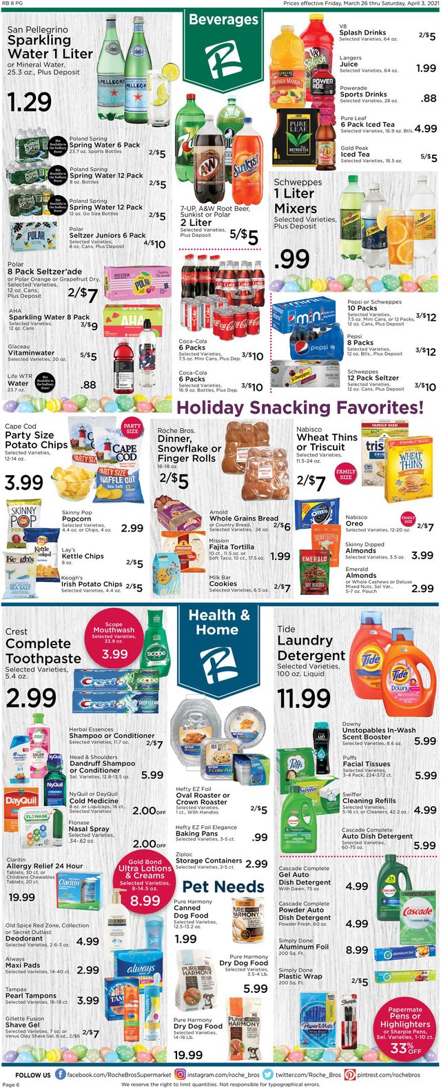 Roche Bros. Supermarkets Ad from 03/26/2021