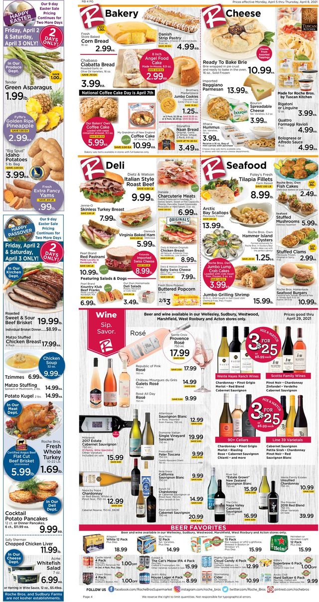Roche Bros. Supermarkets Ad from 04/05/2021