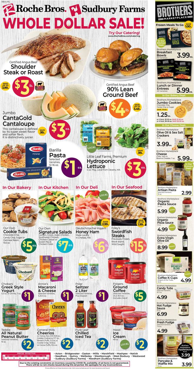 Roche Bros. Supermarkets Ad from 04/15/2021