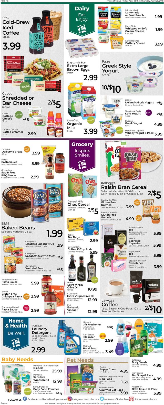 Roche Bros. Supermarkets Ad from 04/23/2021