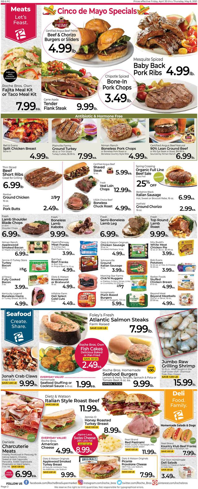 Roche Bros. Supermarkets Ad from 04/30/2021