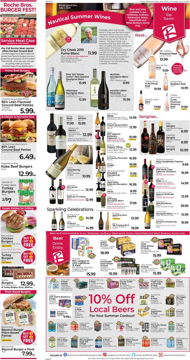 Roche Bros. Supermarkets Ad from 05/28/2021