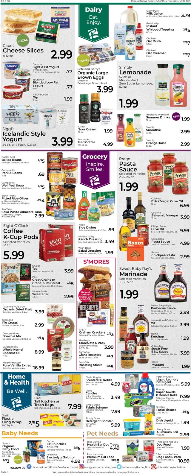 Roche Bros. Supermarkets Ad from 07/02/2021