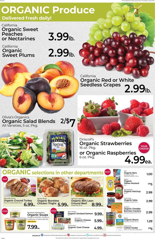 Roche Bros. Supermarkets Ad from 07/23/2021