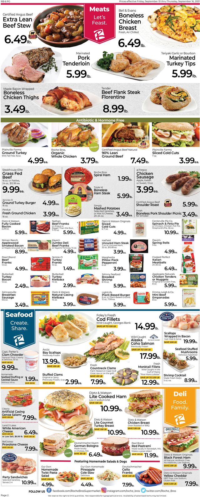 Roche Bros. Supermarkets Ad from 09/10/2021