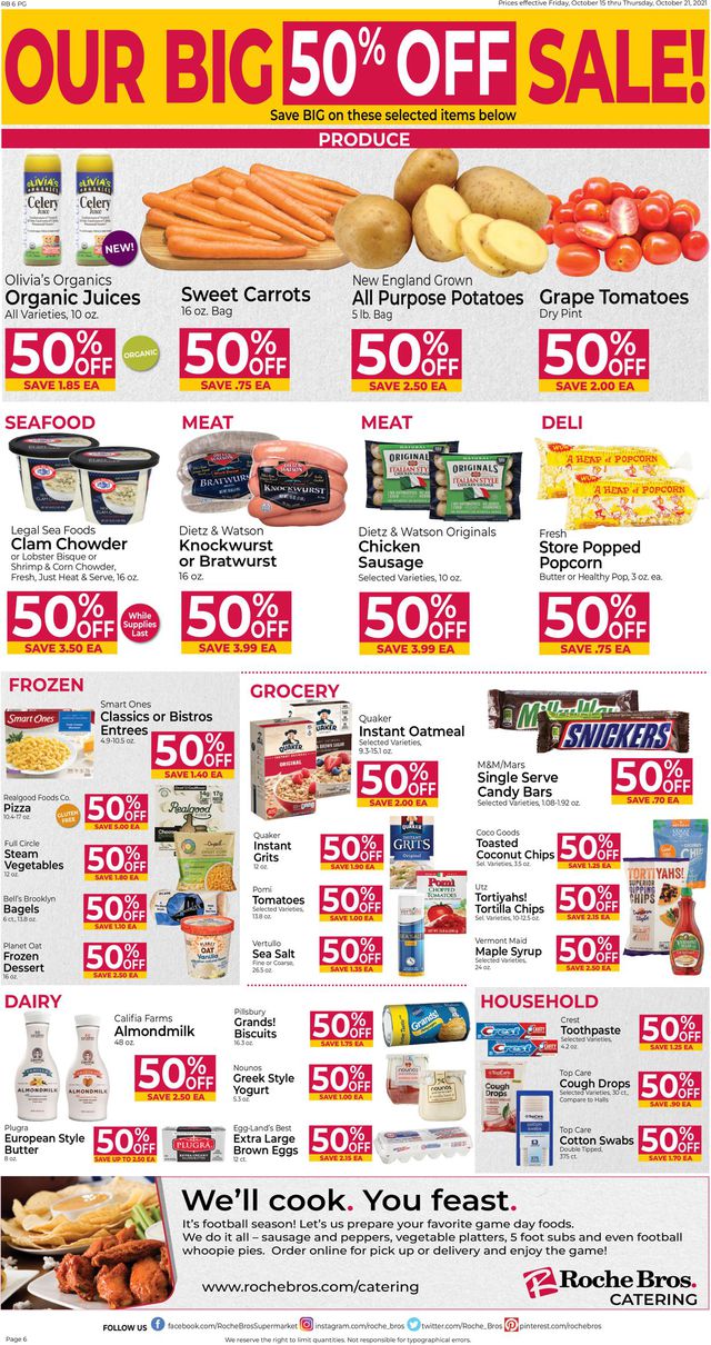 Roche Bros. Supermarkets Ad from 10/15/2021