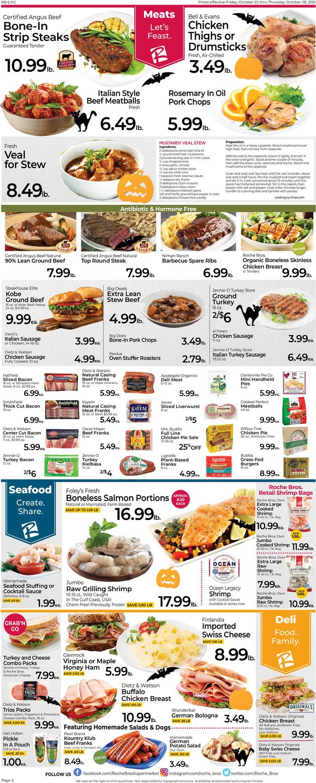 Roche Bros. Supermarkets Ad from 10/22/2021