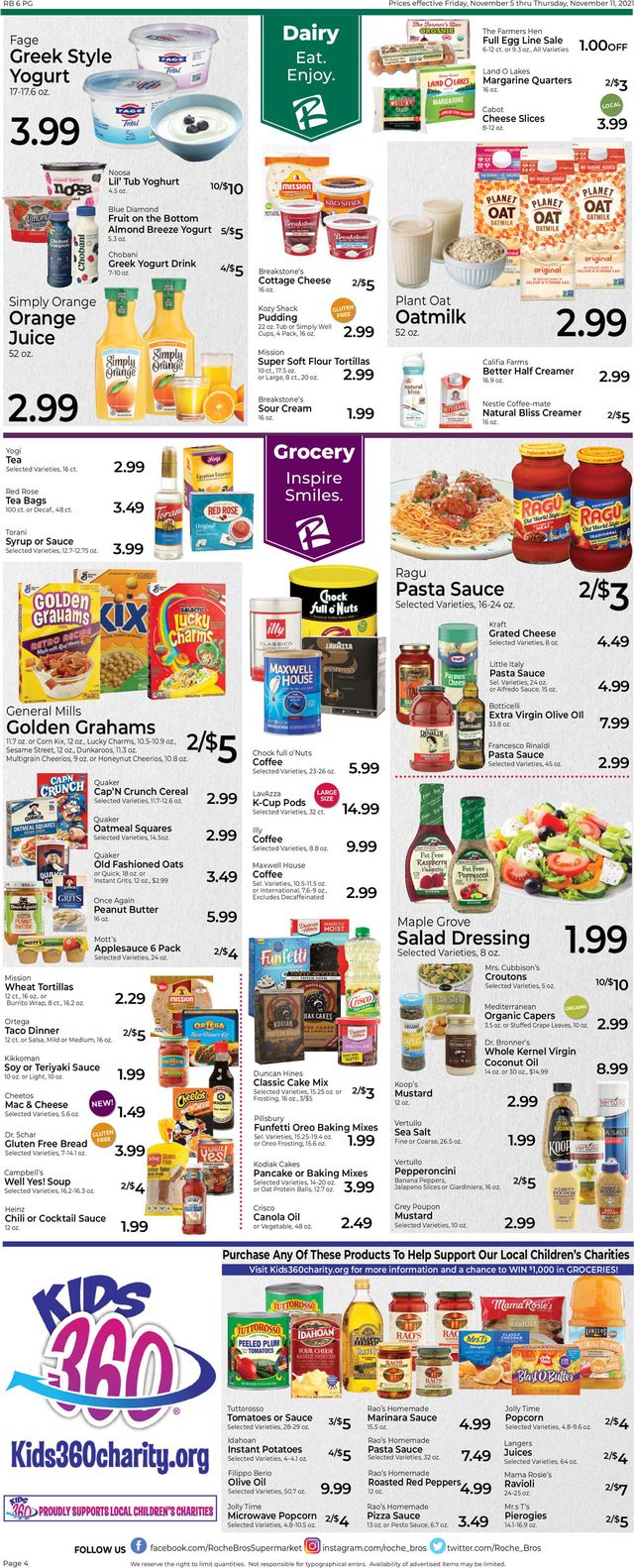 Roche Bros. Supermarkets Ad from 11/05/2021