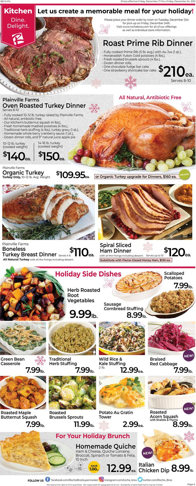 Roche Bros. Supermarkets Ad from 12/17/2021