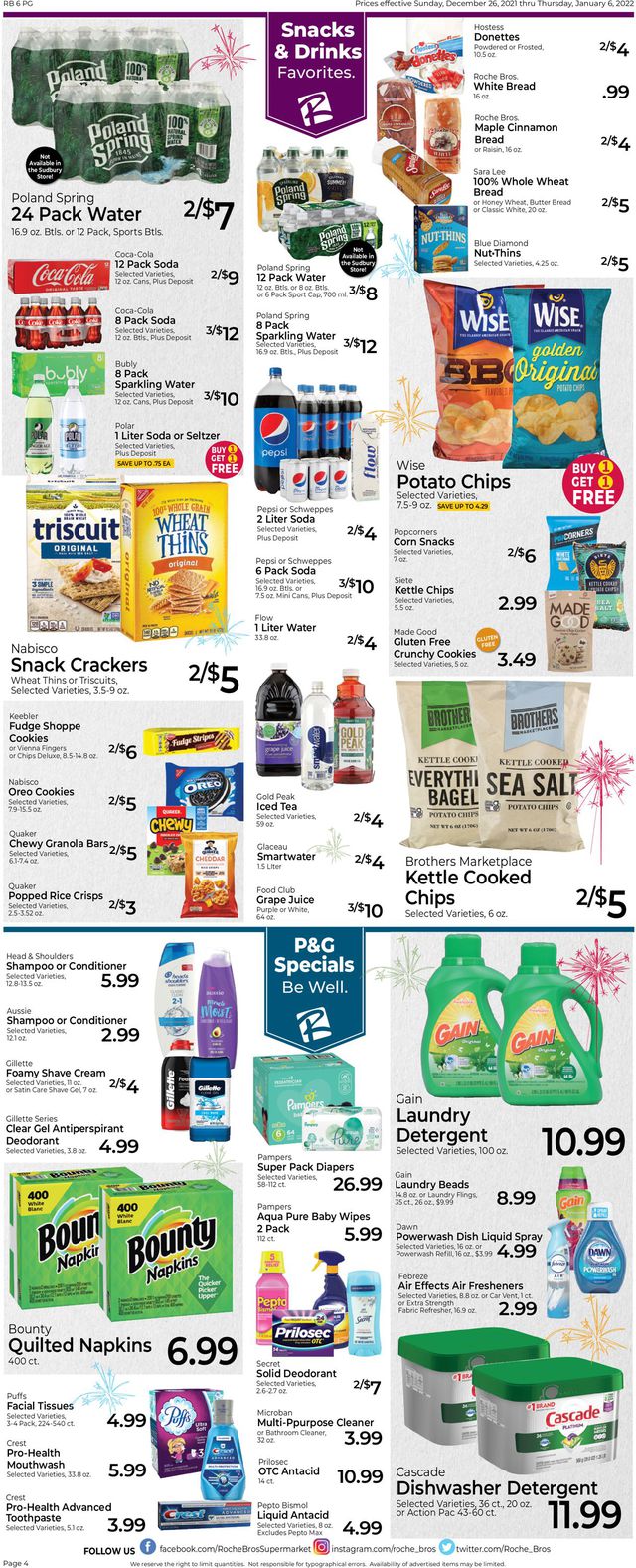 Roche Bros. Supermarkets Ad from 12/26/2021
