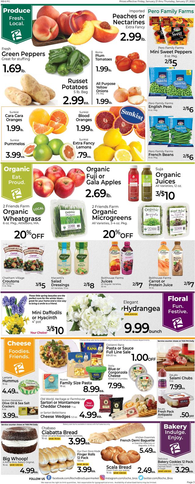 Roche Bros. Supermarkets Ad from 01/21/2022