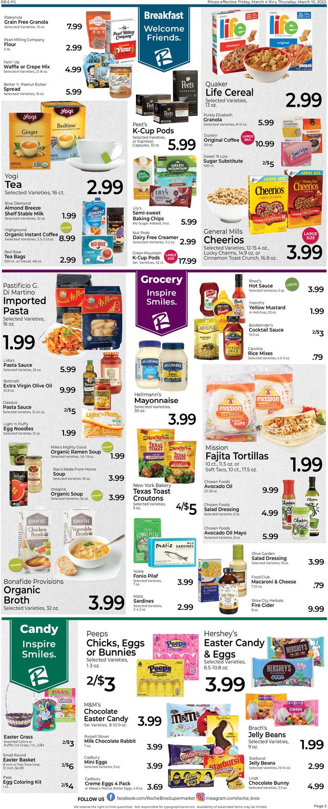 Roche Bros. Supermarkets Ad from 03/04/2022