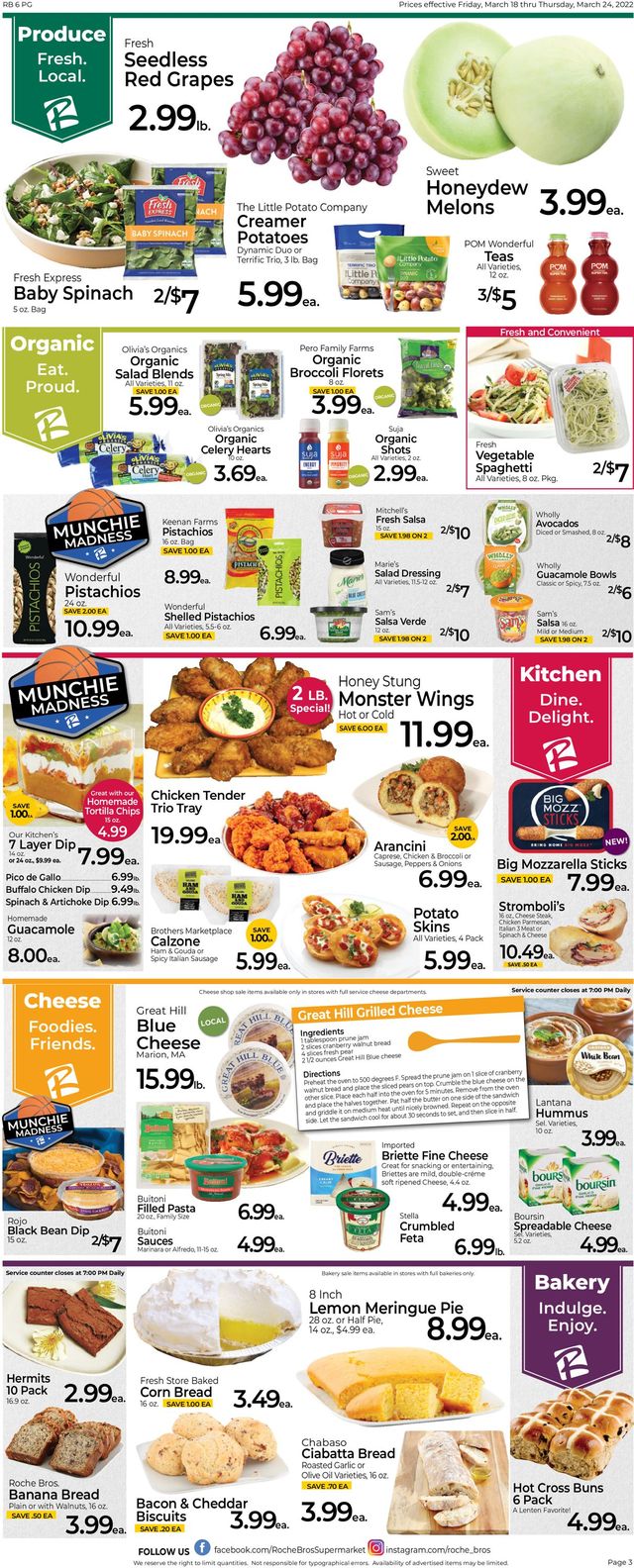 Roche Bros. Supermarkets Ad from 03/18/2022