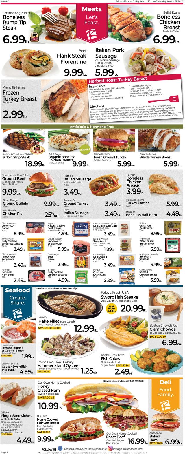 Roche Bros. Supermarkets Ad from 03/25/2022