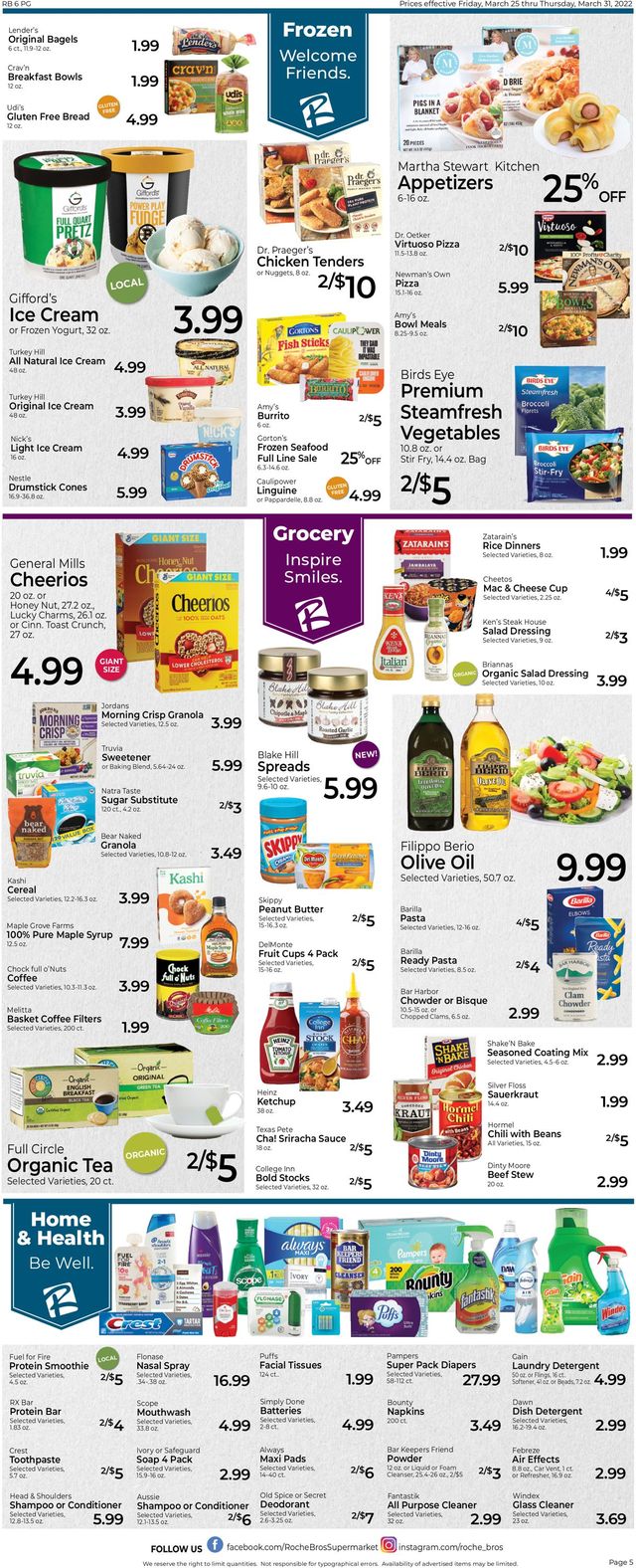 Roche Bros. Supermarkets Ad from 03/25/2022