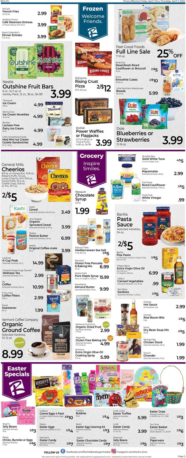 Roche Bros. Supermarkets Ad from 04/01/2022