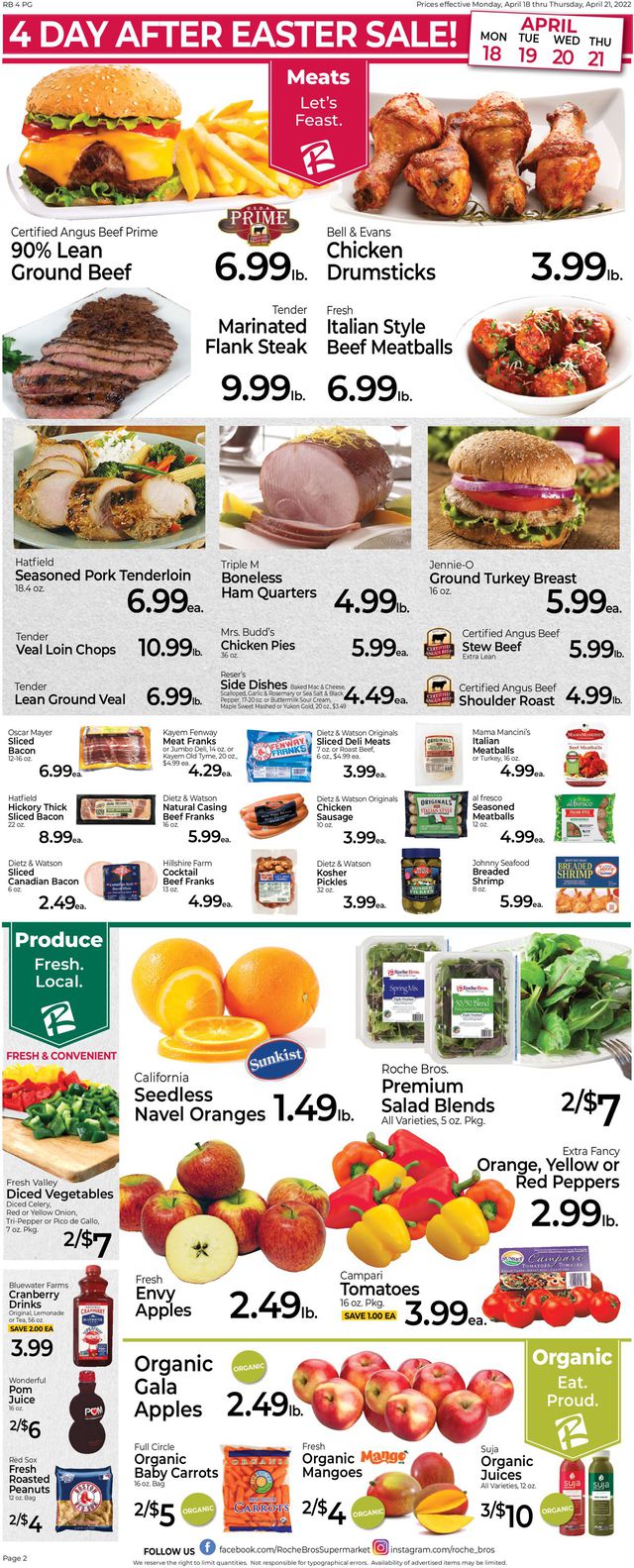 Roche Bros. Supermarkets Ad from 04/18/2022