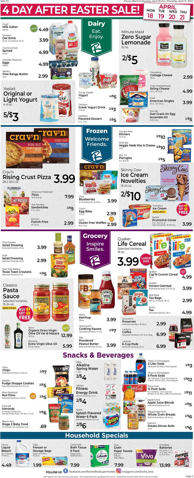 Roche Bros. Supermarkets Ad from 04/18/2022