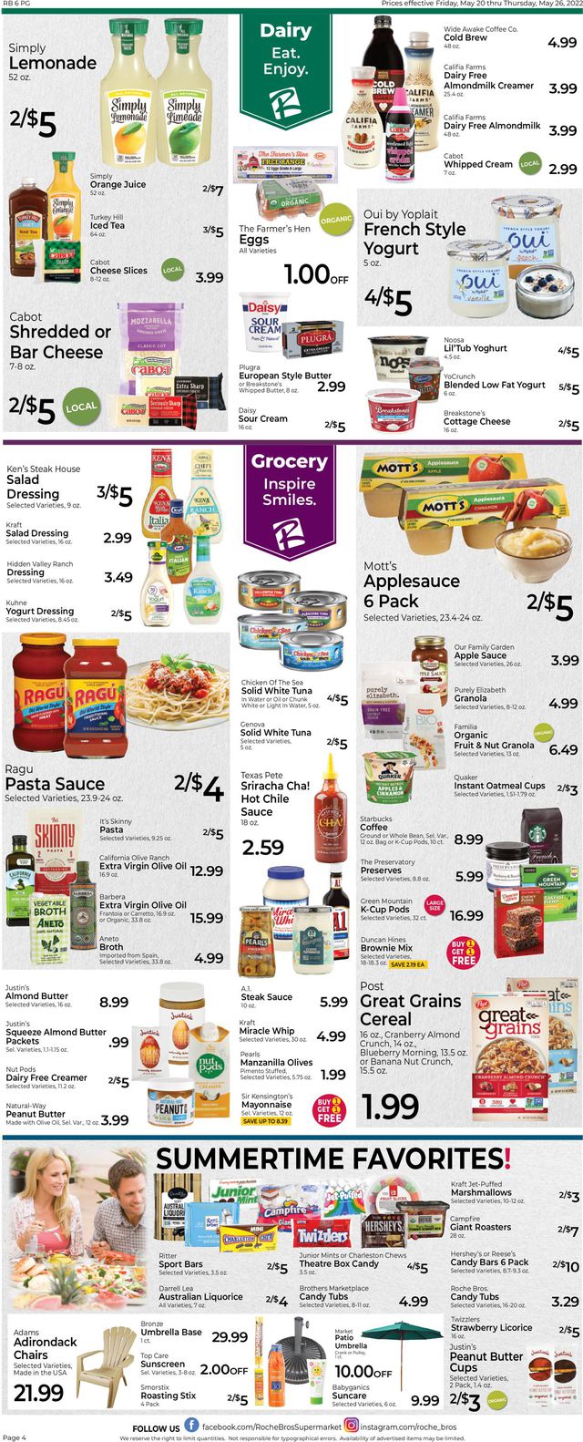 Roche Bros. Supermarkets Ad from 05/20/2022