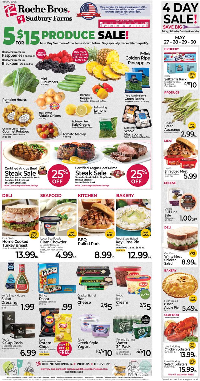 Roche Bros. Supermarkets Ad from 05/27/2022