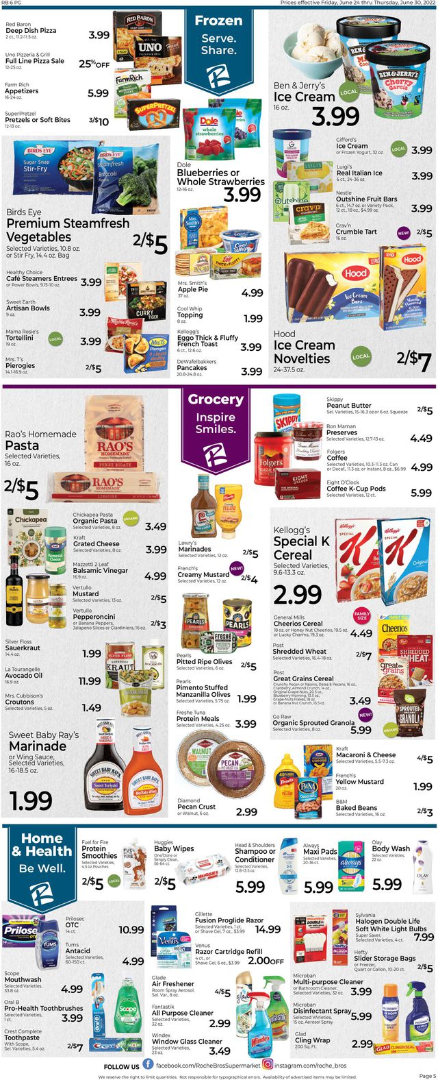 Roche Bros. Supermarkets Ad from 06/24/2022