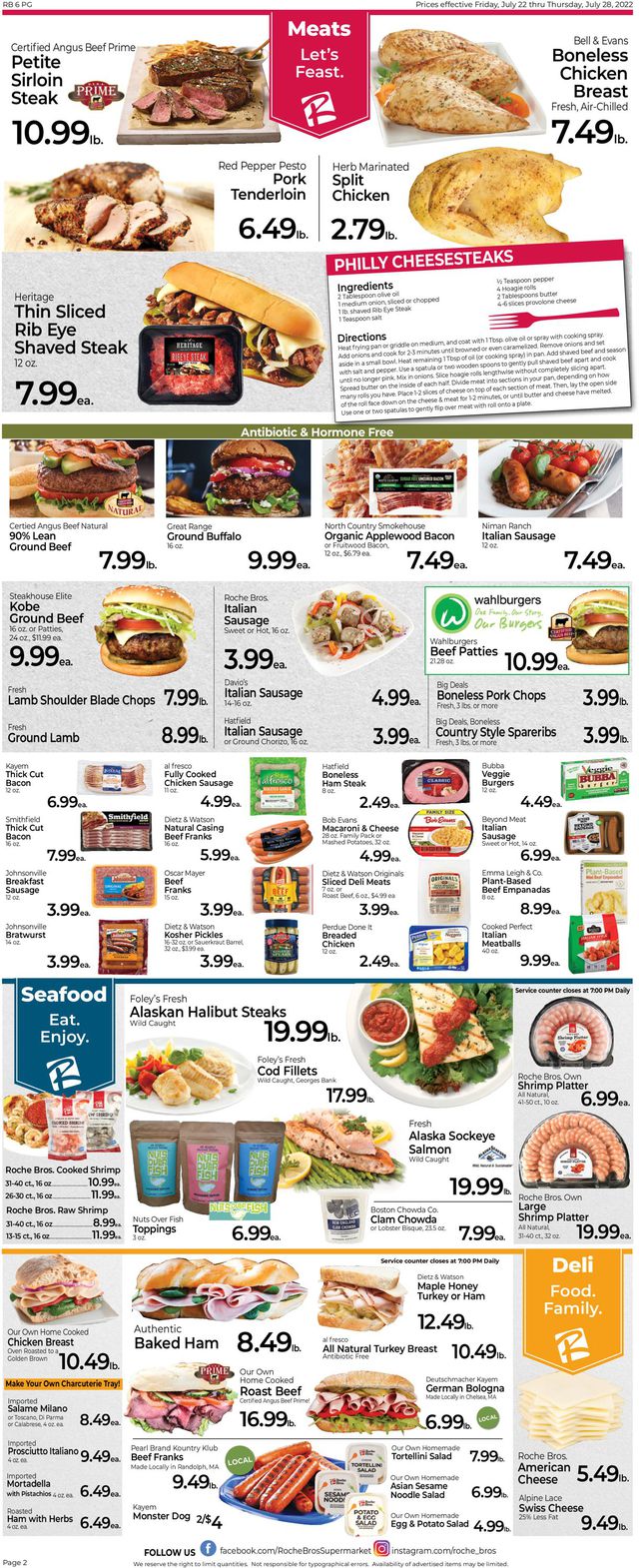 Roche Bros. Supermarkets Ad from 07/22/2022