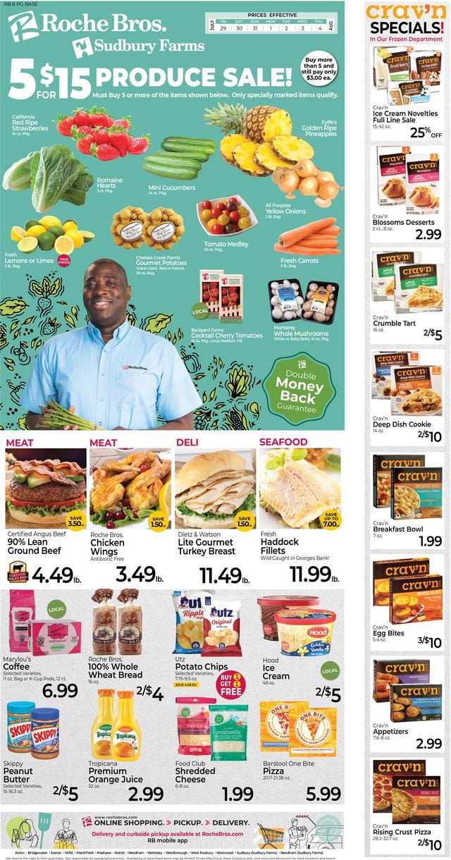 Roche Bros. Supermarkets Ad from 07/29/2022
