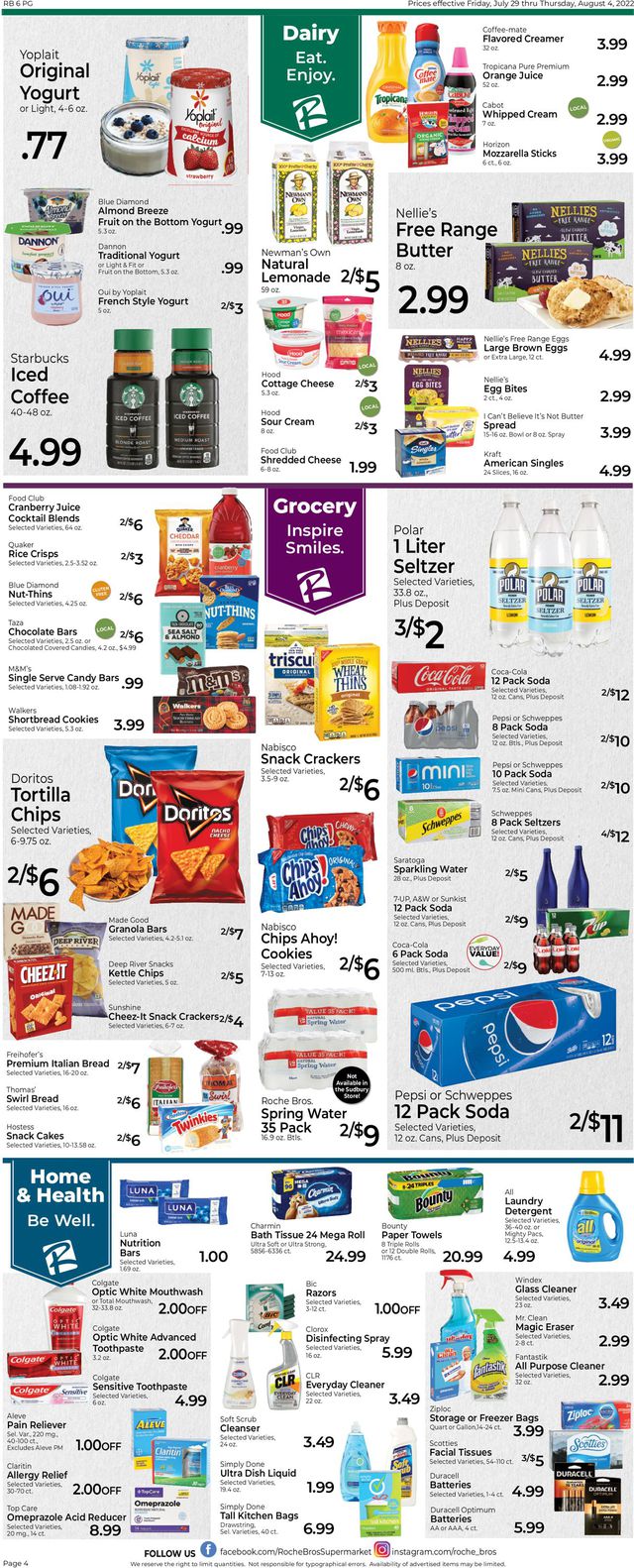 Roche Bros. Supermarkets Ad from 07/29/2022