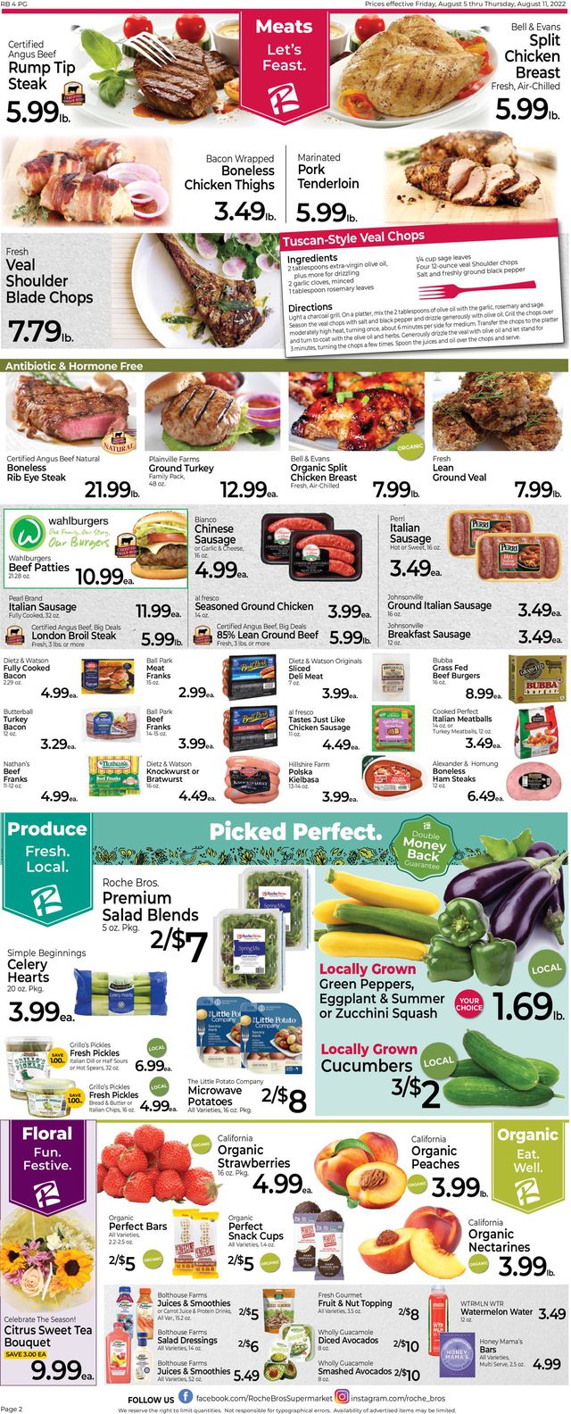 Roche Bros. Supermarkets Ad from 08/05/2022