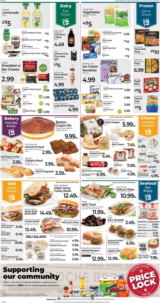 Roche Bros. Supermarkets Ad from 08/19/2022