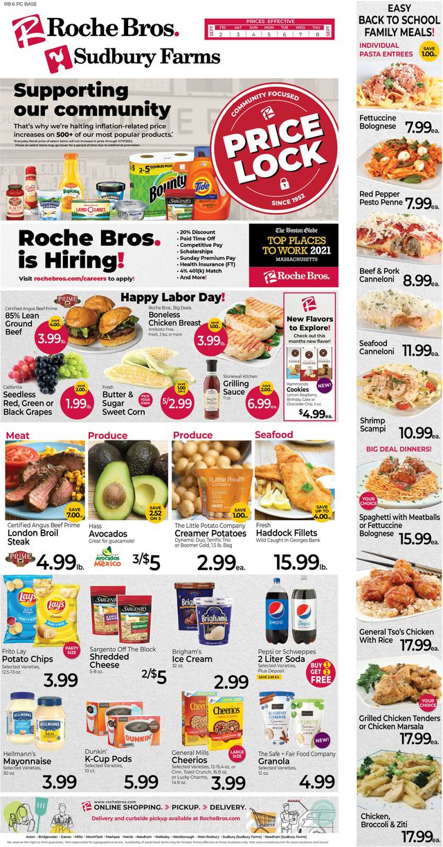 Roche Bros. Supermarkets Ad from 09/02/2022