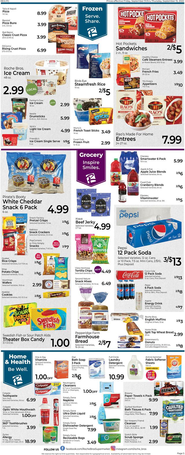 Roche Bros. Supermarkets Ad from 09/09/2022