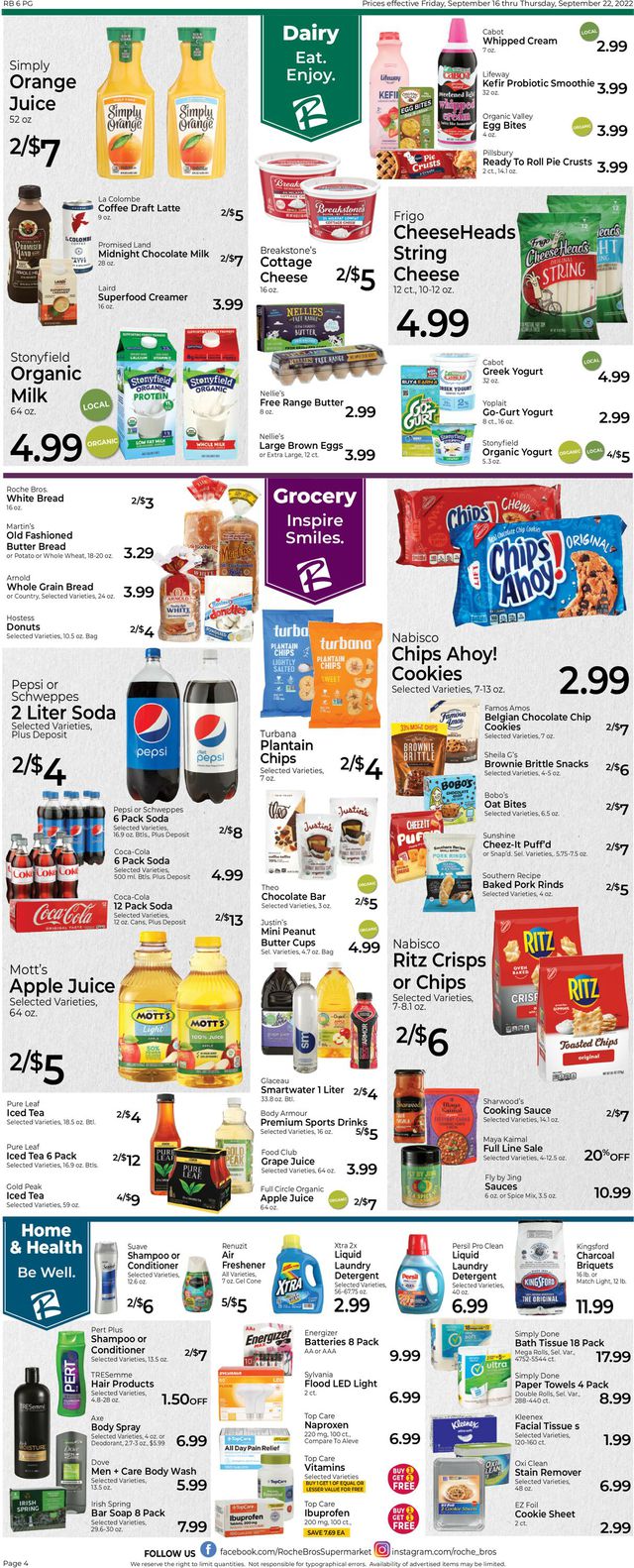 Roche Bros. Supermarkets Ad from 09/16/2022