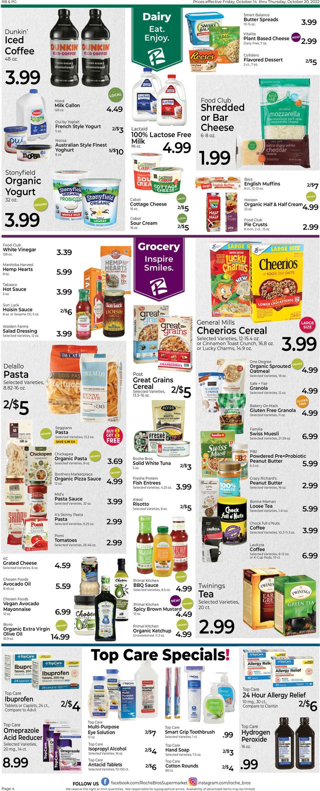Roche Bros. Supermarkets Ad from 10/14/2022