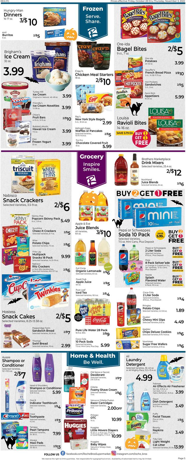 Roche Bros. Supermarkets Ad from 10/28/2022