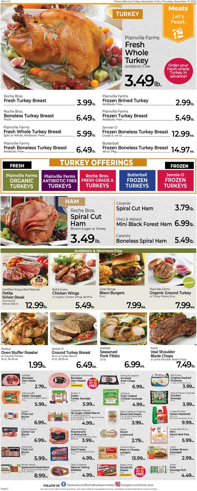 Roche Bros. Supermarkets Ad from 11/11/2022