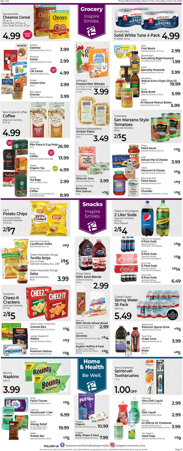 Roche Bros. Supermarkets Ad from 03/17/2023