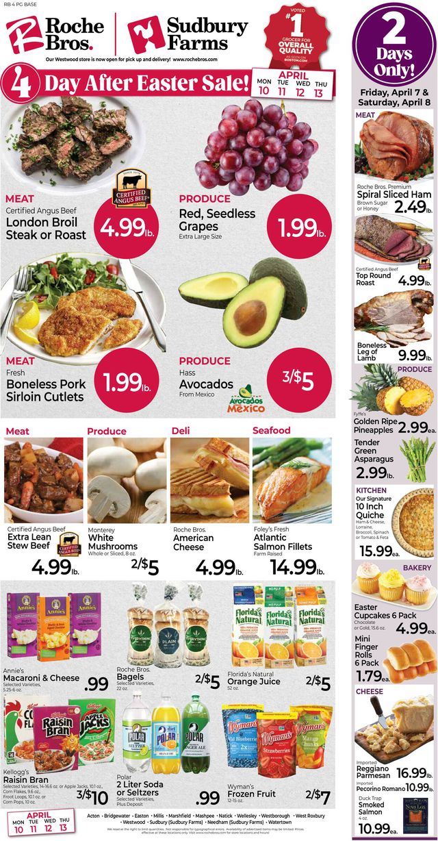 Roche Bros. Supermarkets Ad from 04/10/2023