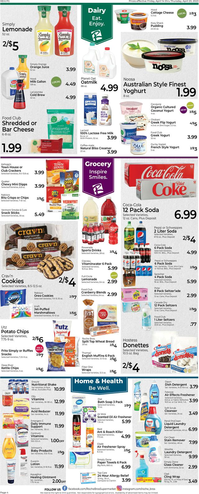 Roche Bros. Supermarkets Ad from 04/14/2023
