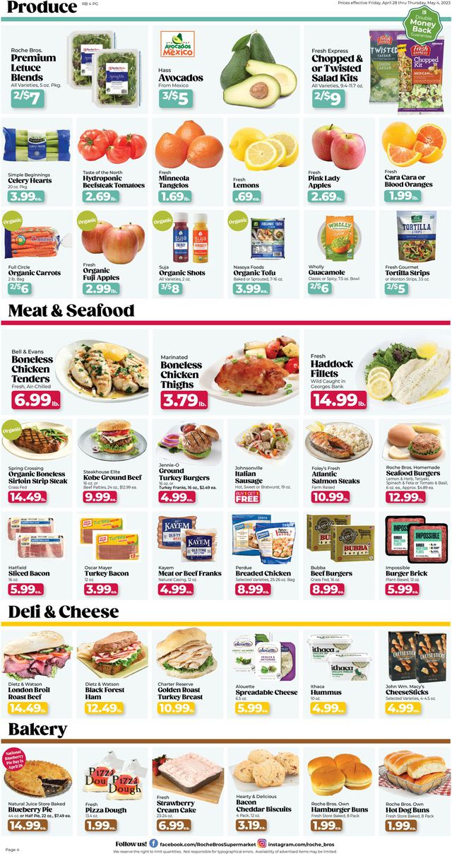 Roche Bros. Supermarkets Ad from 04/28/2023
