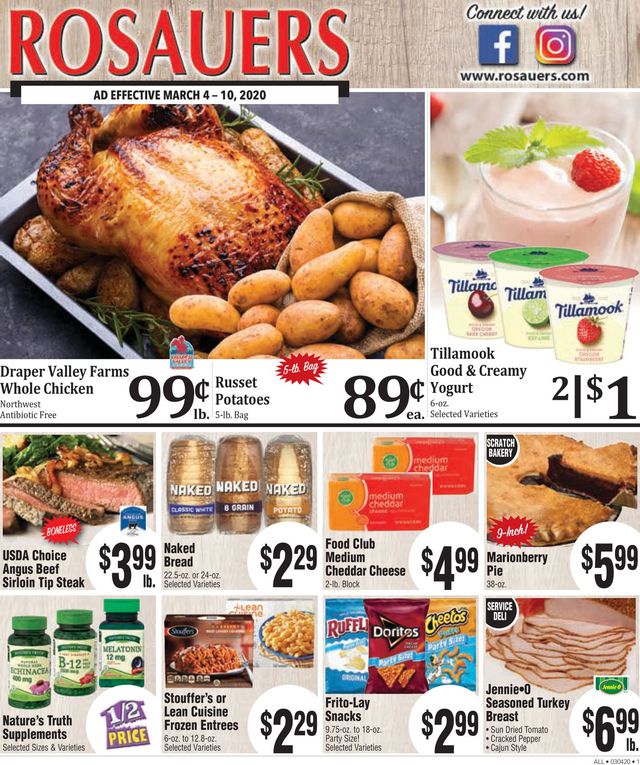Rosauers Ad from 03/04/2020
