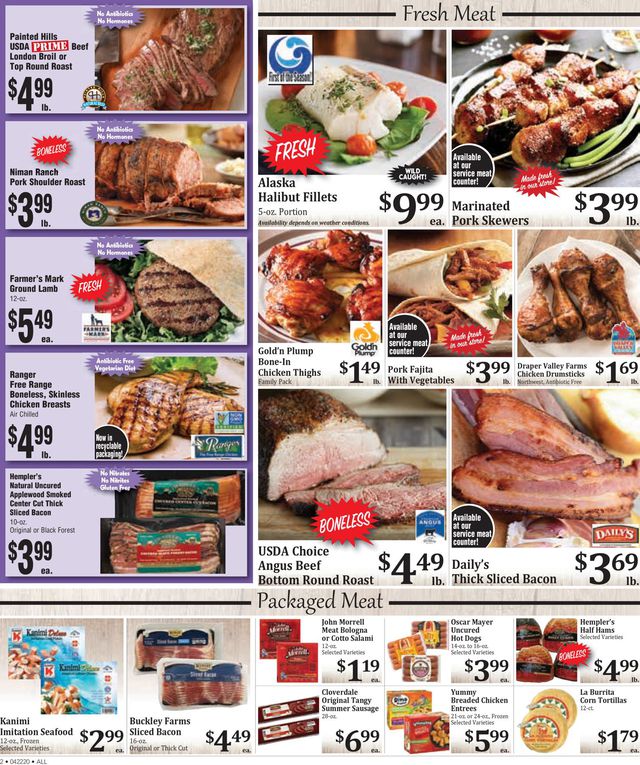 Rosauers Ad from 04/22/2020