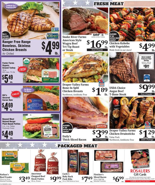 Rosauers Ad from 05/20/2020