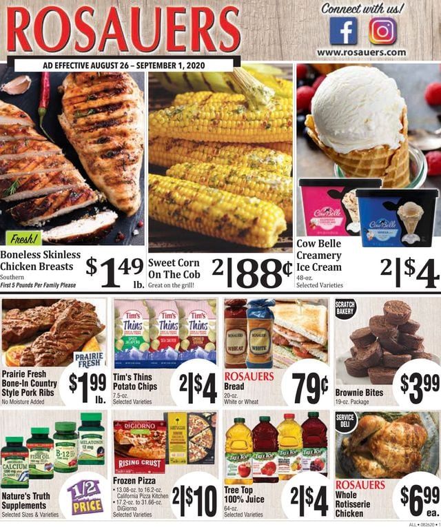 Rosauers Ad from 08/26/2020